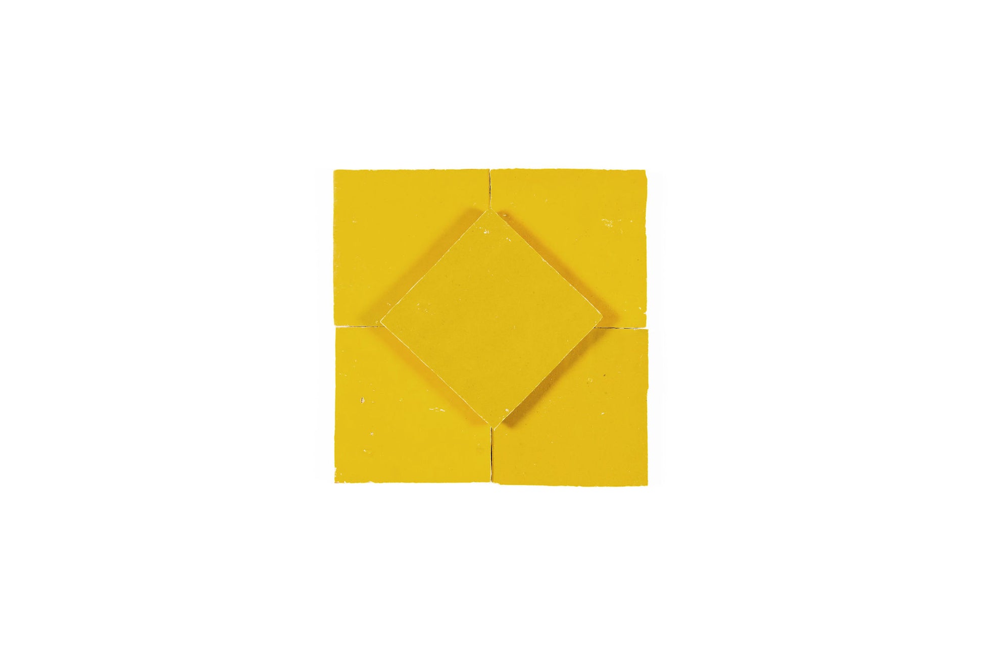 Sunflower Zellige Ceramic 4x4 Square Wall Tile