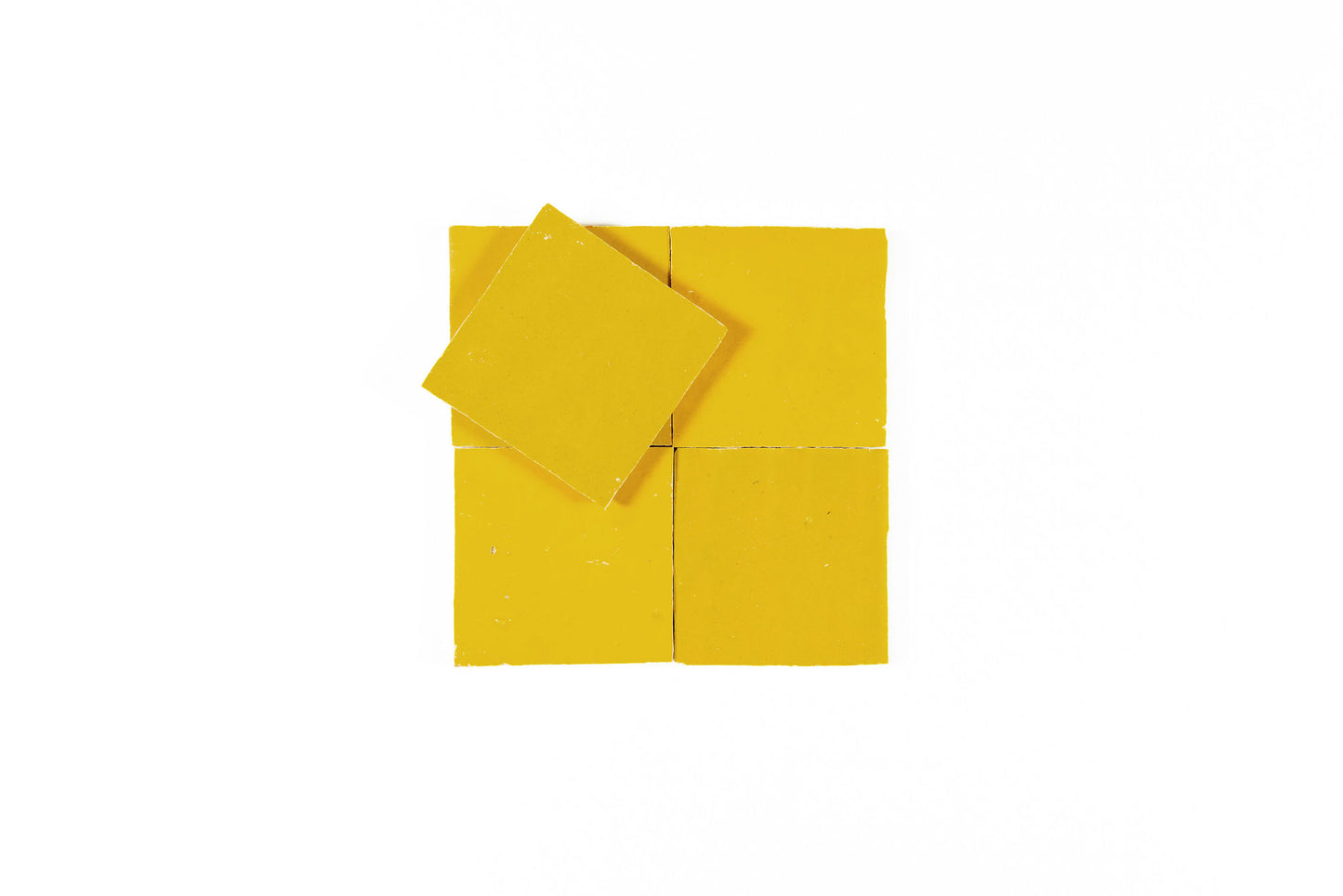 Sunflower Zellige Ceramic 4x4 Square Wall Tile