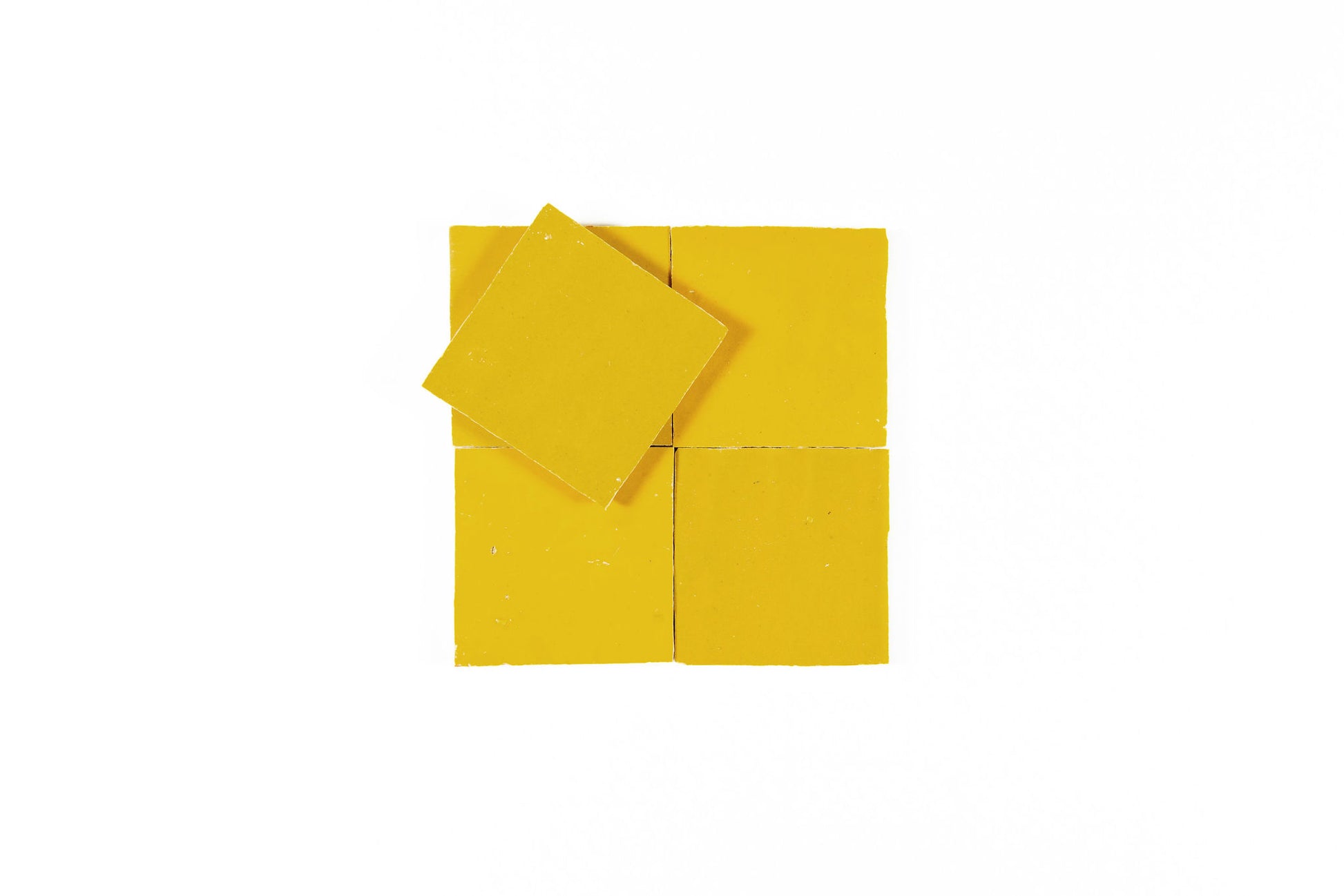 Sunflower Zellige Ceramic 4x4 Square Wall Tile