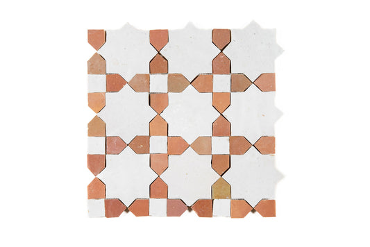 Octagram Zellige Ceramic Wall Mosaic Tile