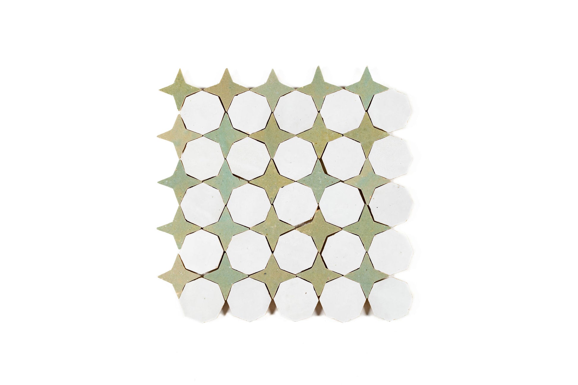 Stars & Rounds Zellige Ceramic Wall Mosaic Tile