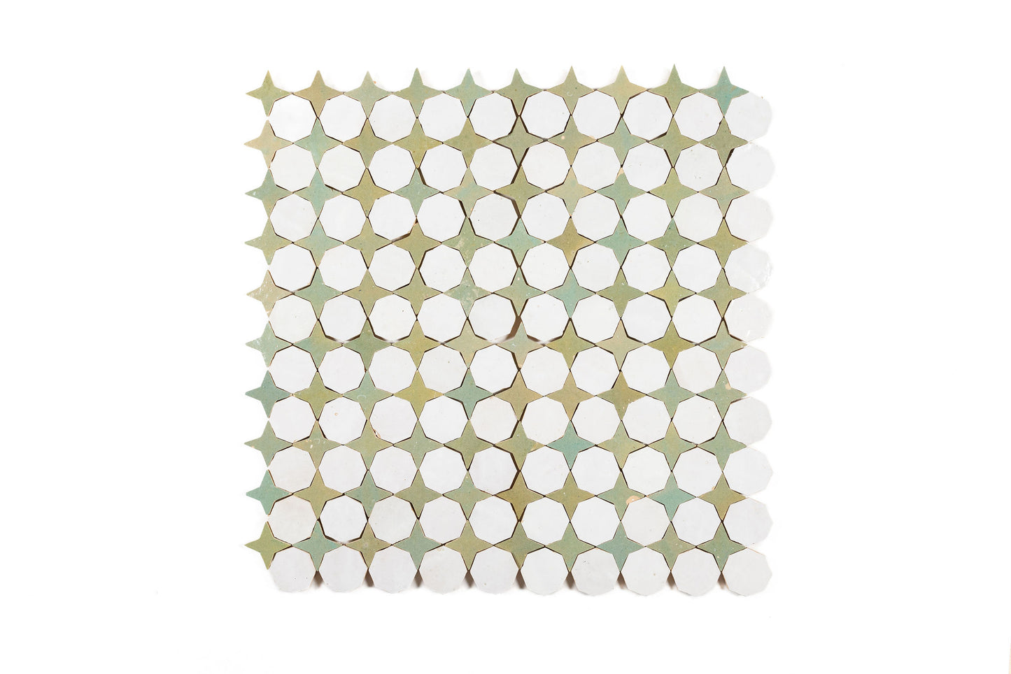 Stars & Rounds Zellige Ceramic Wall Mosaic Tile