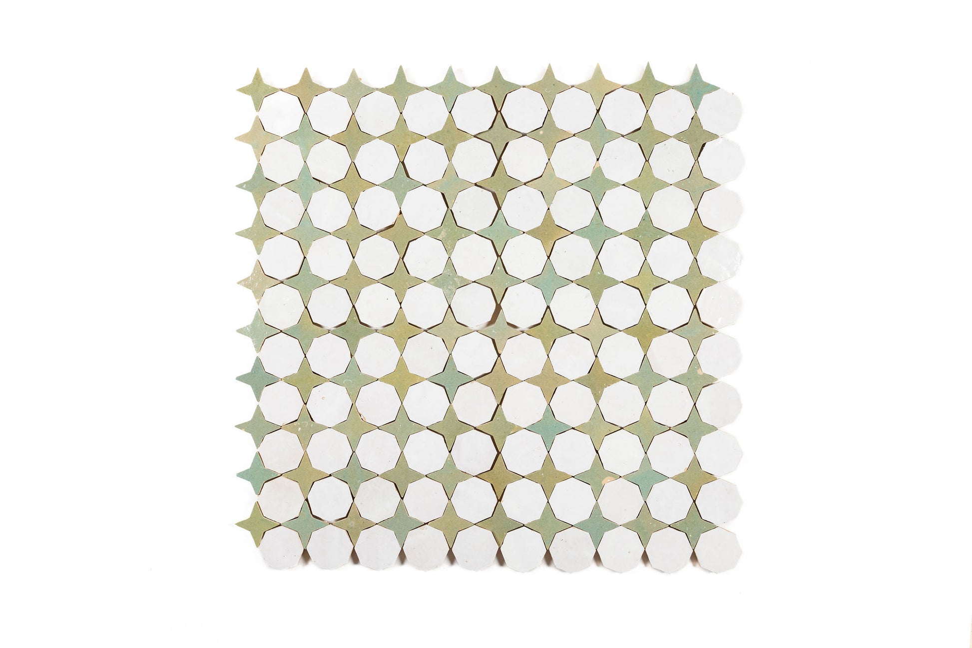 Stars & Rounds Zellige Ceramic Wall Mosaic Tile