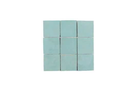 Sea Foam Zellige Ceramic 4x4 Square Wall Tile