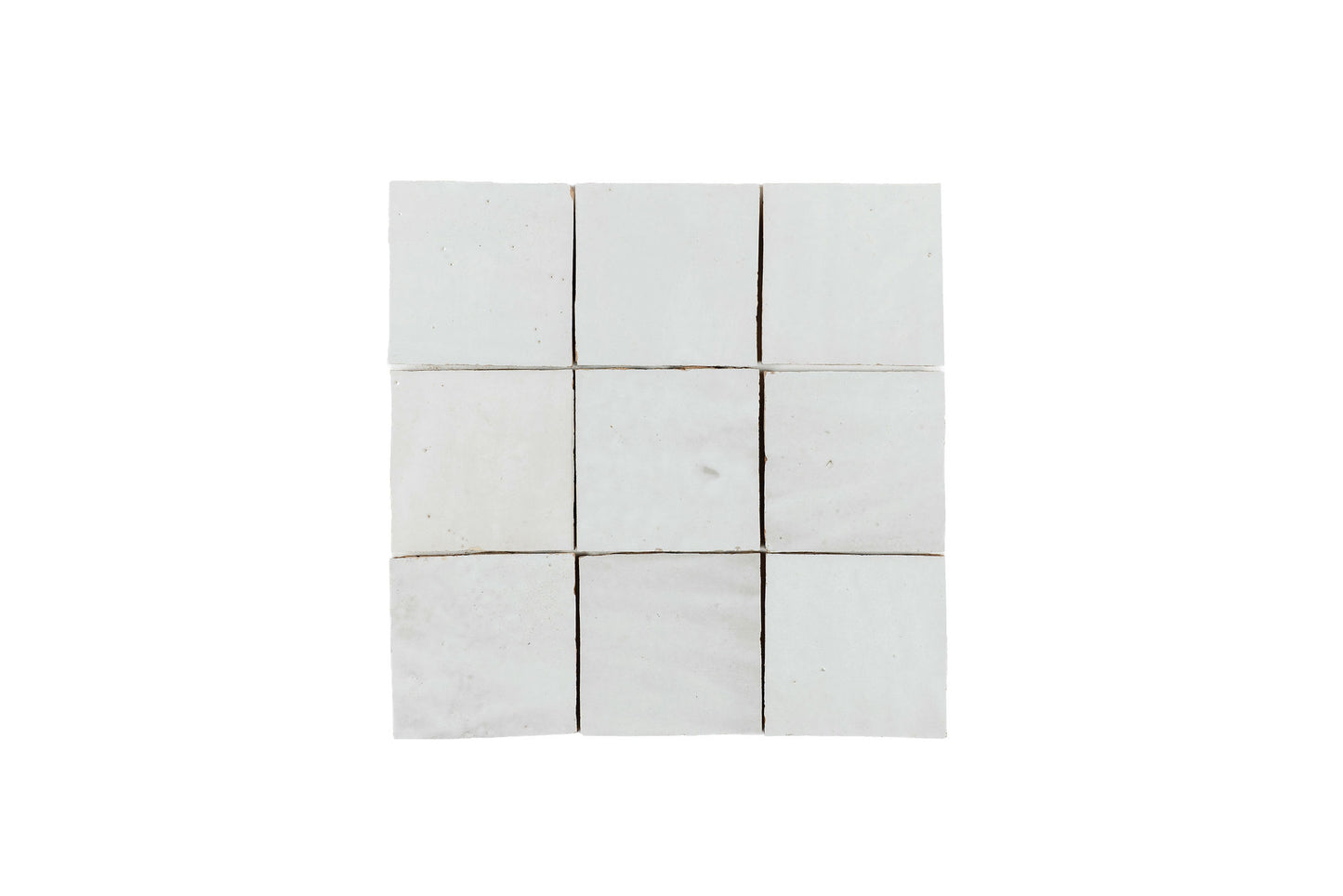 Silver Zellige Ceramic 4x4 Square Wall Tile