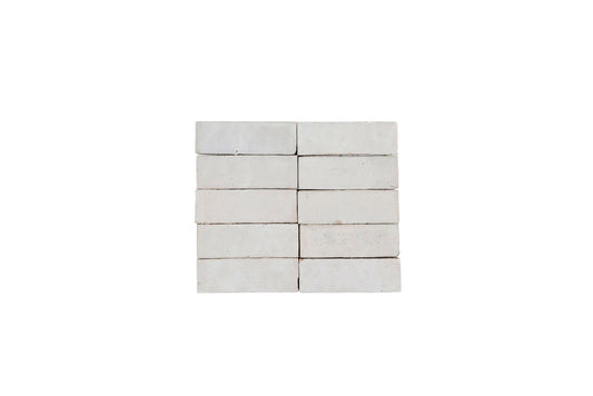 Neutral Beige Zellige Ceramic 2x5.5 Wall Tile