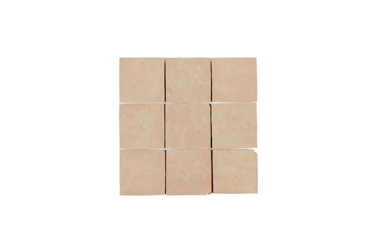 Mocha Zellige Ceramic 4x4 Square Wall Tile