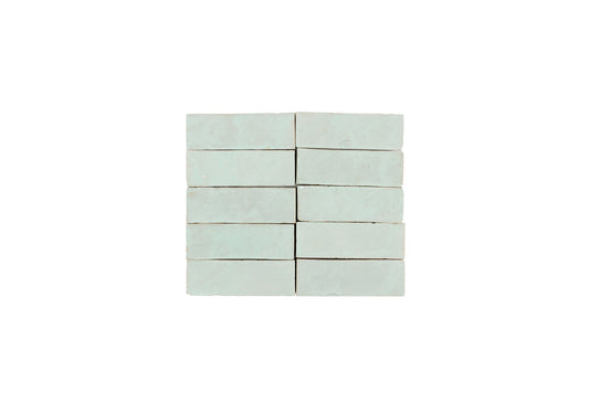 Mint Zellige Ceramic 2x5.5 Wall Tile