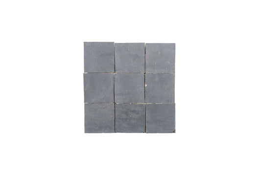 Grey Zellige Ceramic 4x4 Square Wall Tile