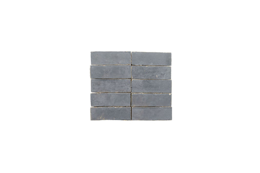 Grey Zellige Ceramic 2x5.5 Wall Tile