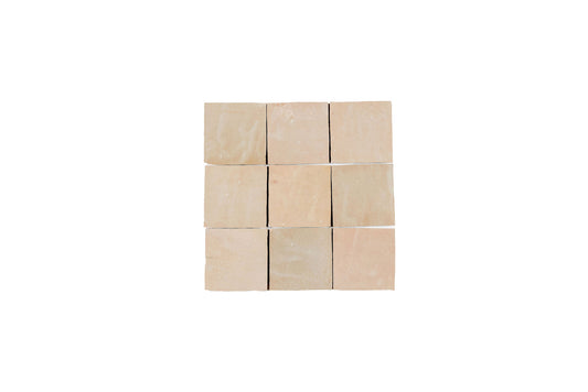 Cappuccino Zellige Ceramic 4x4 Square Wall Tile