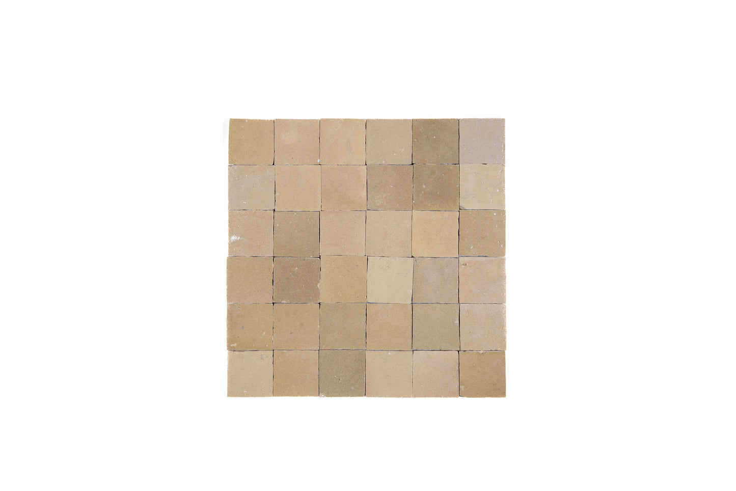 Cappuccino Zellige Ceramic 2x2 Square Wall Mosaic Tile