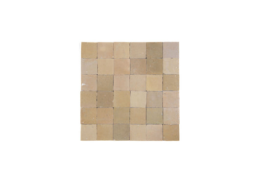 Cappuccino Zellige Ceramic 2x2 Square Wall Mosaic Tile