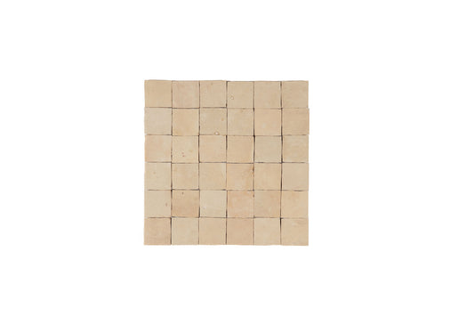 Mocha Zellige Ceramic 2x2 Square Wall Mosaic Tile