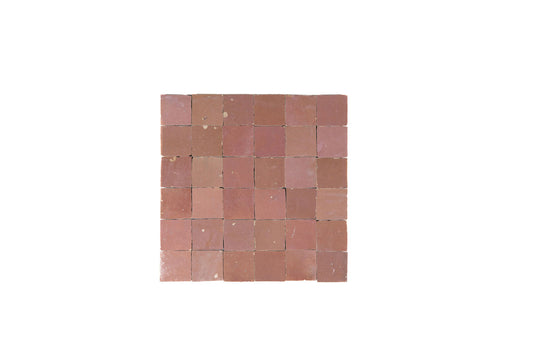 Terracota Zellige Ceramic 2x2 Square Wall Mosaic Tile