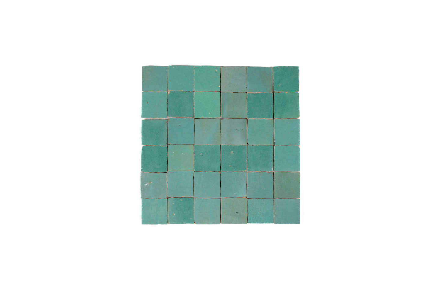 Teal Zellige Ceramic 2x2 Square Wall Mosaic Tile