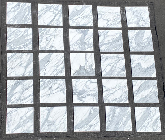 Statuario White (Lot #192) 12" x 12" Floor Tile Polished - 208 SF