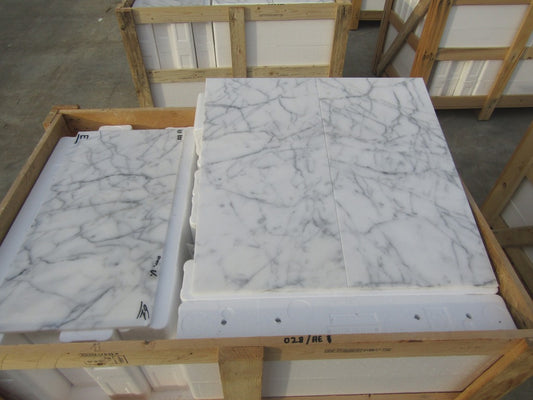Statuario White (Lot #028) 12" x 24" Floor Tile Polished - 260 SF