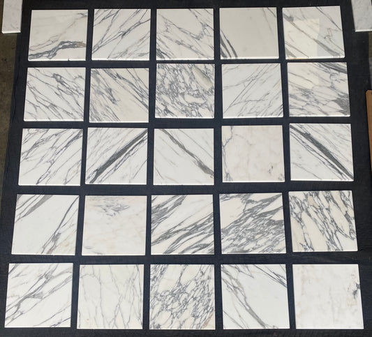 Arabescato Carrara (Lot #039) 12" x 12" Floor Tile Polished - 490 SF