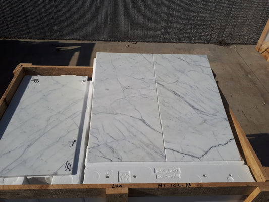 Statuario White (Lot #102) 12" x 24" Floor Tile Polished - 512 SF