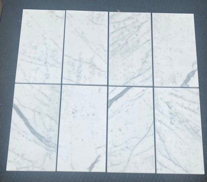 Statuario White (Lot #113) 12" x 24" Floor Tile Polished - 264 SF