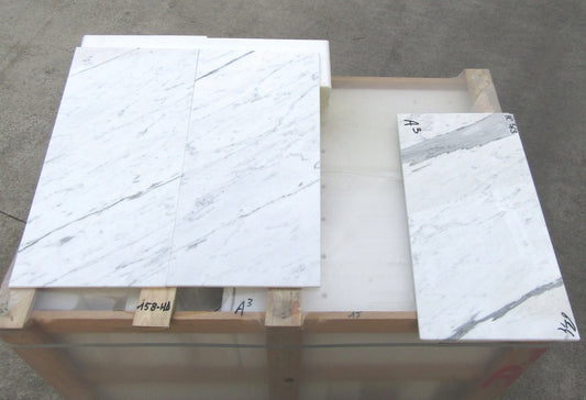 Statuario White (Lot #158) 12" x 24" Floor Tile Polished - 264 SF