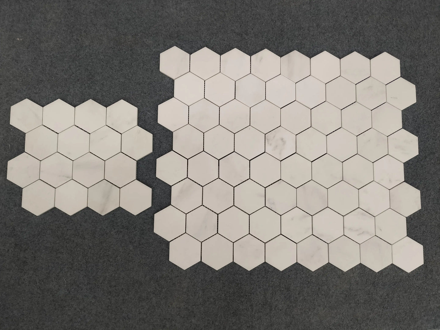 Oriental White Hexagon Mosaic Tile 3x3"