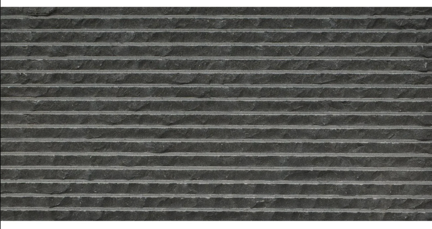 Black Basalt Basalt Tile Pinstripe 12" x 24" 3/8" Tile