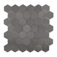 Gray Taupe Limestone Mosaic Honed 2" x 2" Hexagon