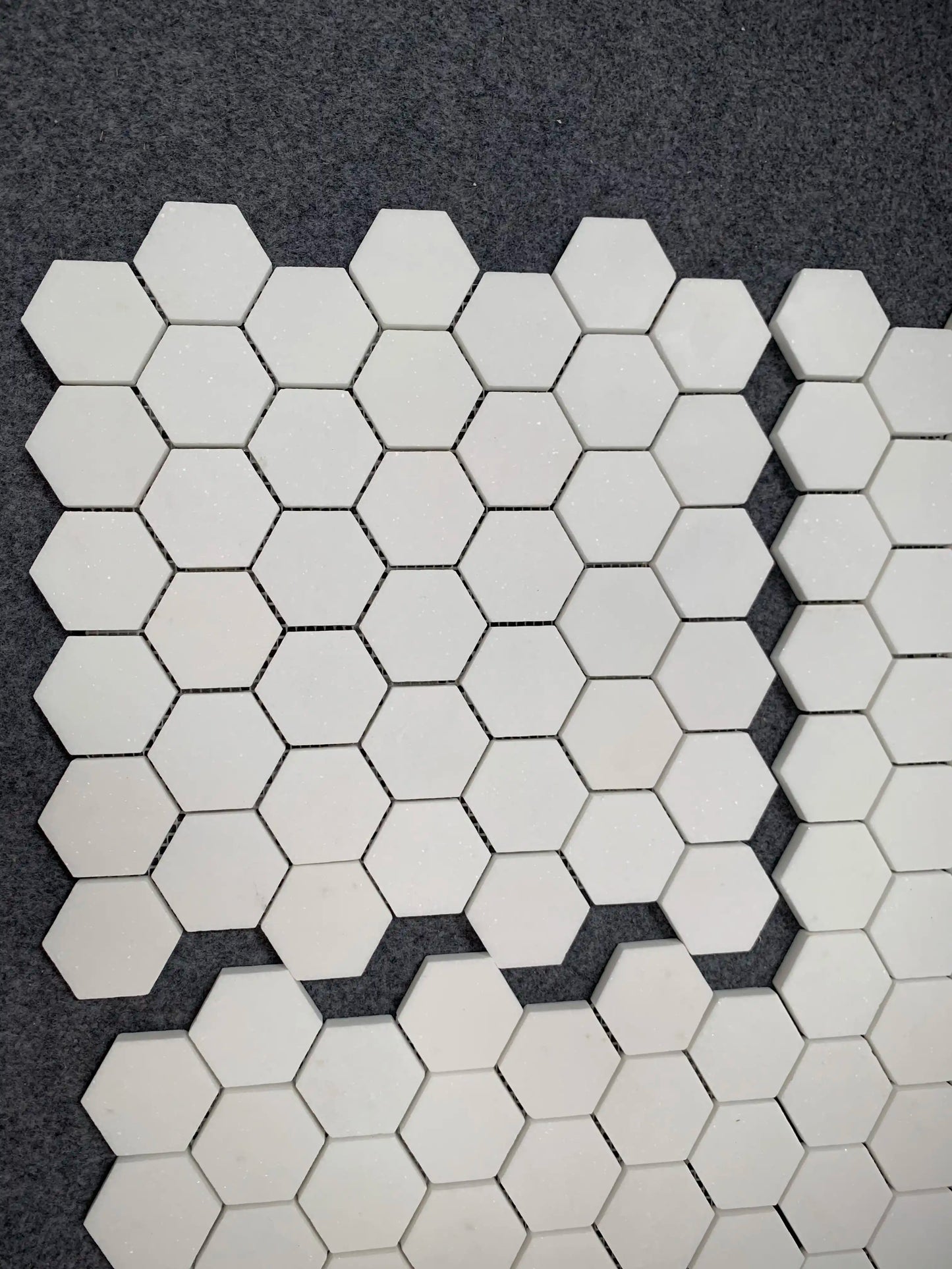 Thassos White Hexagon Mosaic Tile 2x2"