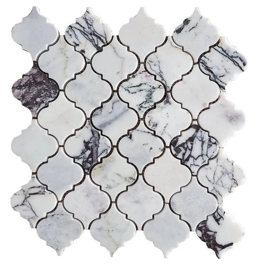 Calacatta Viola Arabesque Mosaic Tile