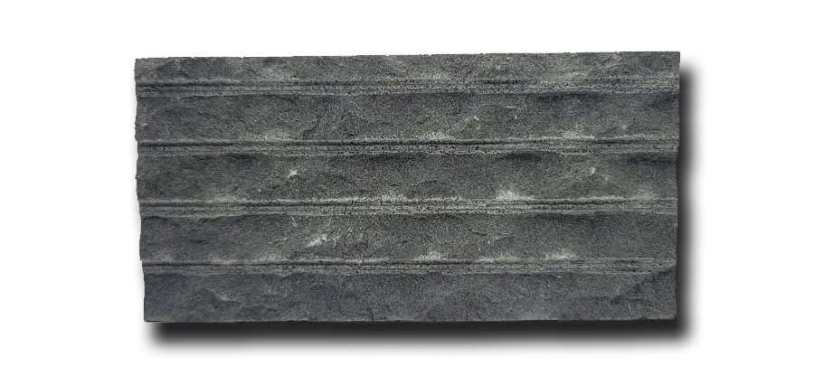 Gray Basalt Basalt Tile Grooved 12" x 24" 1/2" Gray Basalt Tile