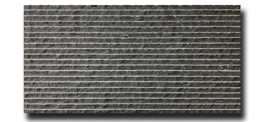 Gray Basalt Basalt Tile Pinstripe 12" x 24" 1/2" Tile