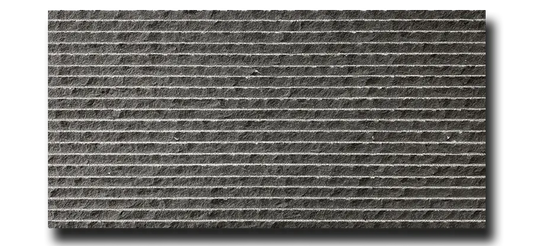 Gray Basalt Basalt Tile Pinstripe 12" x 24" 1/2" Tile