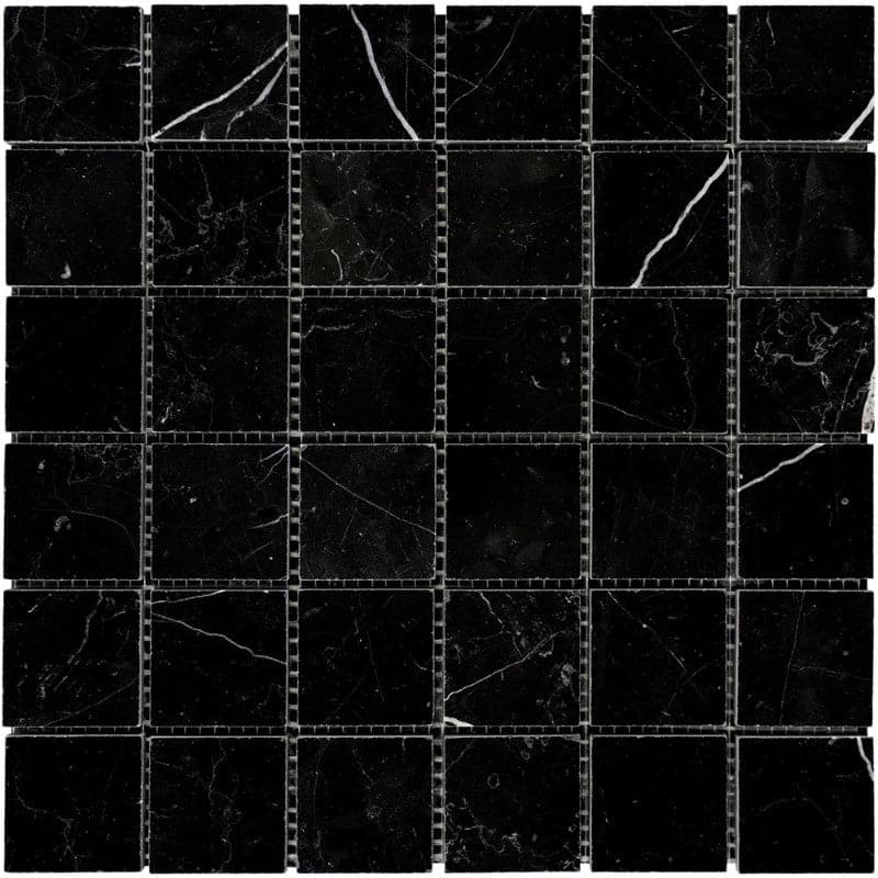 Nero Marquina Marble Mosaic 2“ X 2"