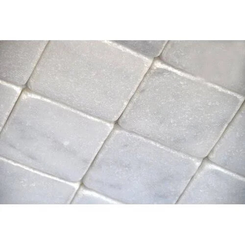 Carrara Italian White Tumbled Wall and Floor Tile 4x4"