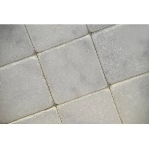 Carrara Italian White Tumbled Wall and Floor Tile 4x4"