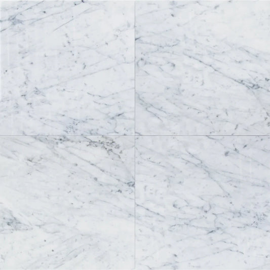 Carrara Italian White Wall and Floor Tile 18x18"