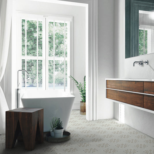 Mosaico para pared y suelo con revestimiento para salpicaduras Bayeux Geometro