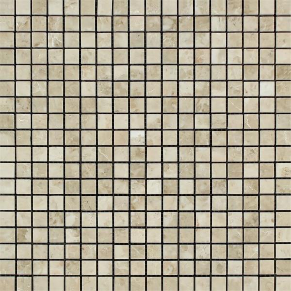 Cappuccino Polished Square Mosaic Tile  5/8"