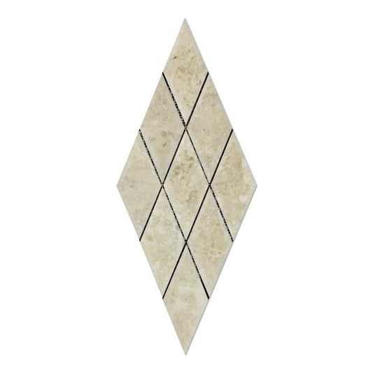 Cappuccino Polished Beveled Diamond Mosaic Tile