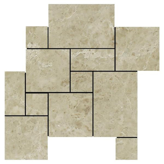Cappuccino Brushed/Chiseled Versailles Floor Tile