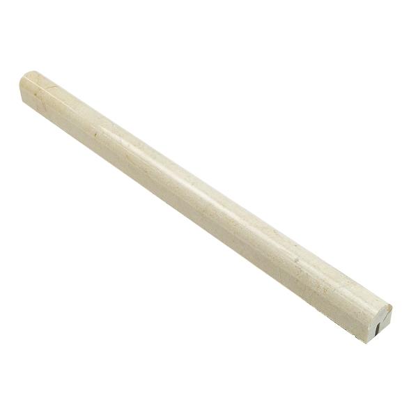 Crema Marfil Polished Pencil Liner Trim Tile 1/2x12"