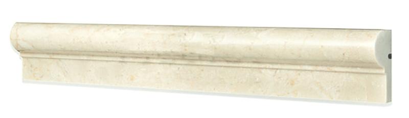 Crema Marfil Polished Single Step Chair Rail Trim Tile 2x12"