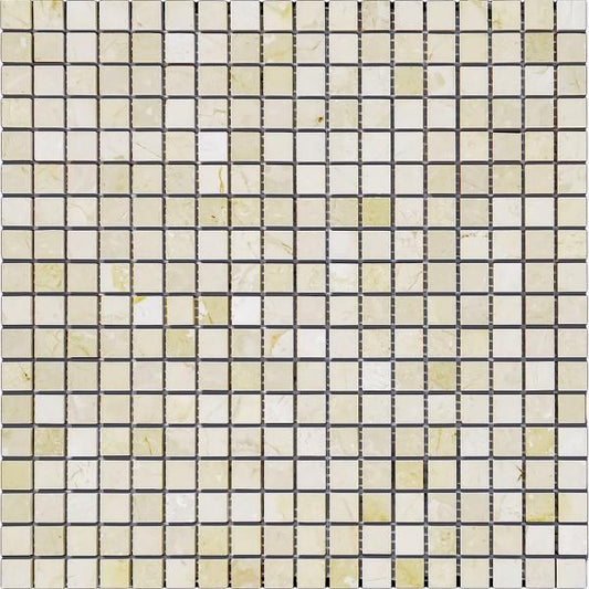Crema Marfil Square Mosaic Tile  5/8x5/8"