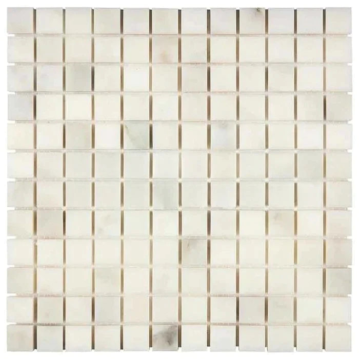 Calacatta Oliva Marble Square Mosaic 1" X 1" 3/8 Mosaic