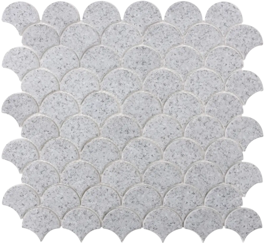 Terrazo Scales Gray 12X12 Mosaic Tile