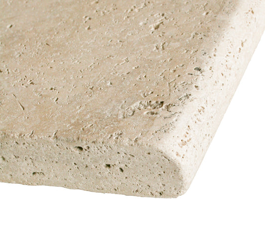 Ivory Travertine Tumbled Coping Exterior Pool Tile 4X12" 2"