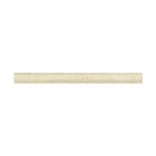 Ivory Travertine Honed Dome Liner Trim Tile 1x12"