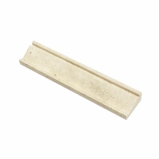 Ivory Travertine Honed Crown  Trim Tile  1/2x12" 2"